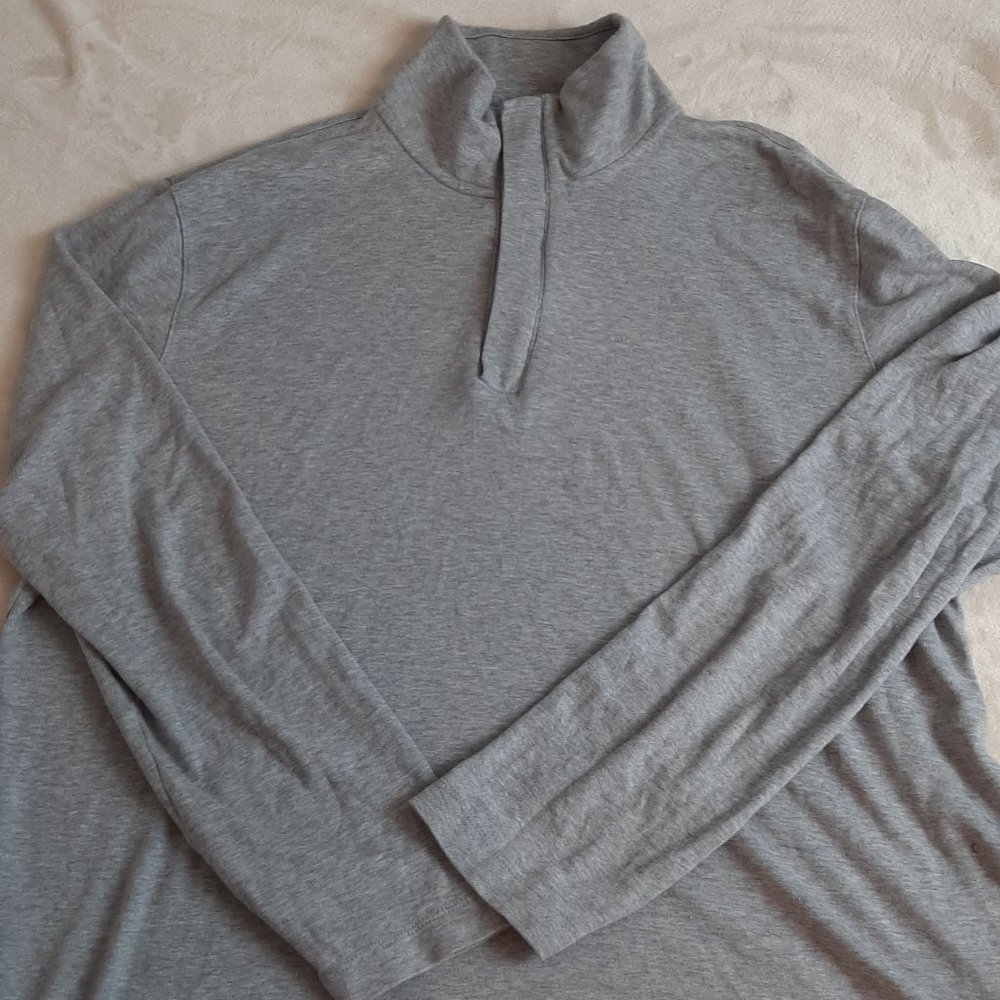 Banana Republic Mens large half zip dressy shirt